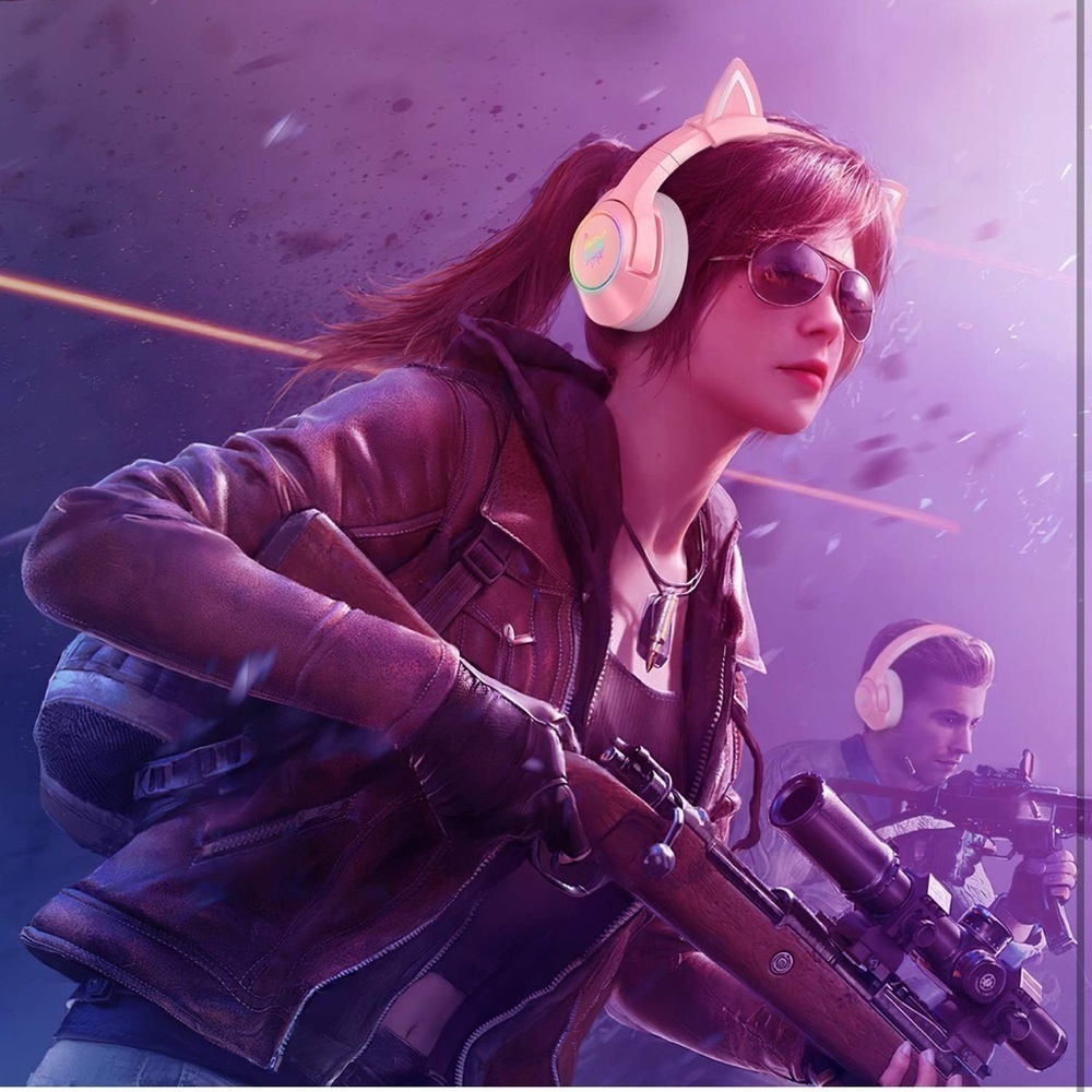 Cat Ear Gaming Headset, Headphones Noise Cancelling Microphone PS4 PS5 X… - Picture 7 of 7